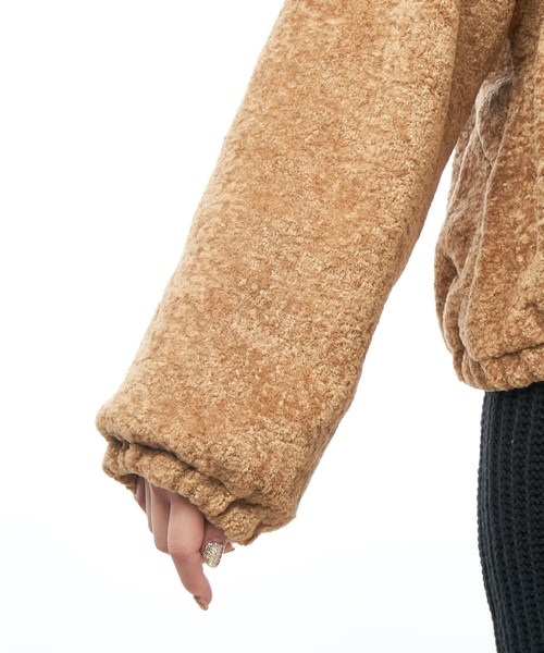 natural couture（ナチュラルクチュール）の「ボアパーカー（ブルゾン・レディース・ライトグレー/ブラック/ベージュ/ピンク・FREE）」の21枚目の写真