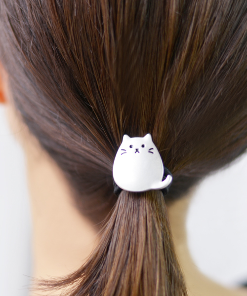 Fun & Daily（ファンアンドデイリー）の「F&D : リトルキャットメタルヘアゴム（ヘアゴム・レディース・シルバー/ゴールド・FREE）」の2枚目の写真