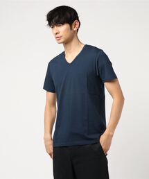 日本製 Vネック半袖カットソー