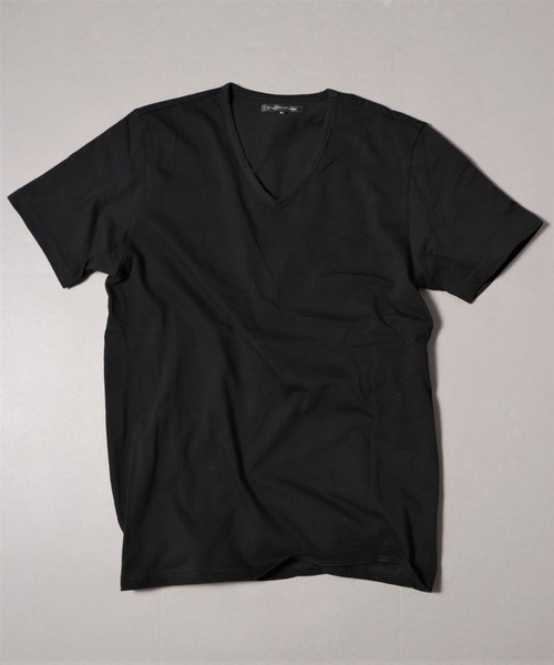 garsonwave(ギャルソンウェーブ)の「日本製 Vネック半袖カットソー(Tシャツ/カットソー・メンズ・ライトグレー/ブラック/ネイビー/ホワイト/ブルー/カーキ/チャコールグレー/ワイン・L/LL/M/S)」の10枚目の写真