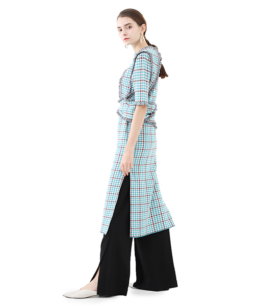 TAN（タン）の「【TAN】チェッカーワンピース 19SS-9（Tシャツ  