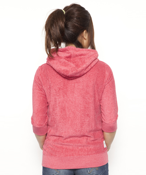 X-girl(エックスガール)の「PILE ZIP HOODIE(パーカー・レディース・アッシュグレー/レッド/パープル/ネイビー・2/1)」の10枚目の写真