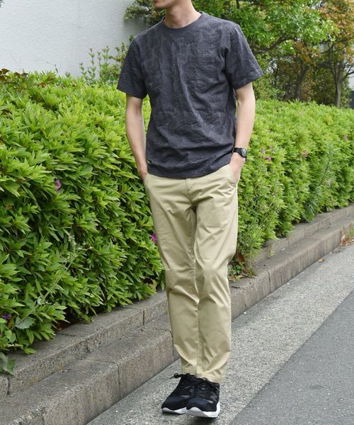 SHIPS（シップス）の「SC: MADE IN JAPAN ジャガード/リーフ ポケット Tシャツ（Tシャツ/カットソー・メンズ・ホワイト/チャコールグレー/ネイビー/オレンジ/ライトオリーブ/グレー・SMALL/MEDIUM/LARGE/X-LARGE）」の16枚目の写真