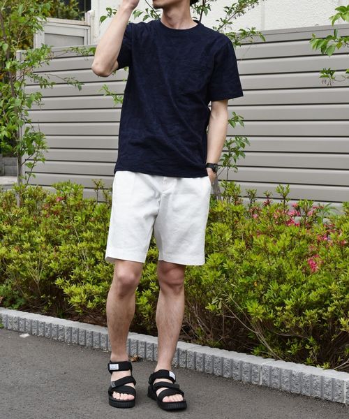 SHIPS（シップス）の「SC: MADE IN JAPAN ジャガード/リーフ ポケット Tシャツ（Tシャツ/カットソー・メンズ・ホワイト/チャコールグレー/ネイビー/オレンジ/ライトオリーブ/グレー・SMALL/MEDIUM/LARGE/X-LARGE）」の9枚目の写真