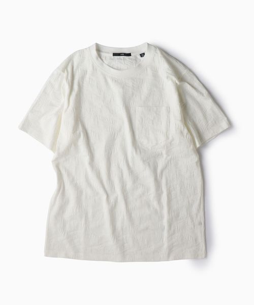 SHIPS（シップス）の「SC: MADE IN JAPAN ジャガード/リーフ ポケット Tシャツ（Tシャツ/カットソー・メンズ・ホワイト/チャコールグレー/ネイビー/オレンジ/ライトオリーブ/グレー・SMALL/MEDIUM/LARGE/X-LARGE）」の13枚目の写真