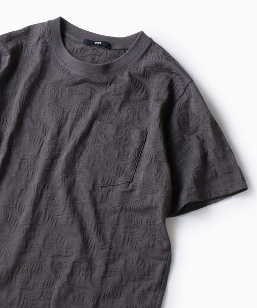 SHIPS（シップス）の「SC: MADE IN JAPAN ジャガード/リーフ ポケット Tシャツ（Tシャツ/カットソー・メンズ・ホワイト/チャコールグレー/ネイビー/オレンジ/ライトオリーブ/グレー・SMALL/MEDIUM/LARGE/X-LARGE）」の21枚目の写真