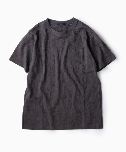 SHIPS（シップス）の「SC: MADE IN JAPAN ジャガード/リーフ ポケット Tシャツ（Tシャツ/カットソー・メンズ・ホワイト/チャコールグレー/ネイビー/オレンジ/ライトオリーブ/グレー・SMALL/MEDIUM/LARGE/X-LARGE）」の19枚目の写真