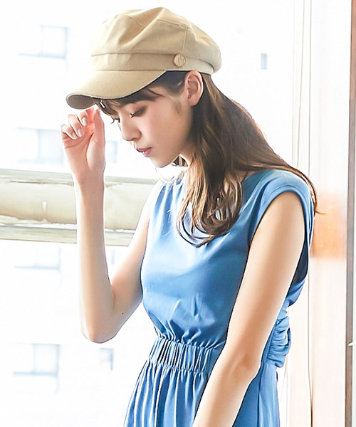 KOBE LETTUCE（コウベレタス）の「2WAYマリンキャスケットキャップ（キャスケット・レディース・ブラック/ブラウン系その他/ライトベージュ・FREE）」の3枚目の写真