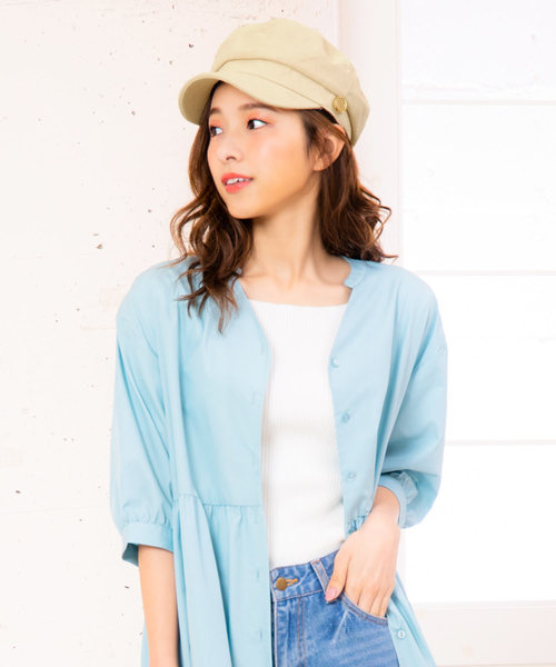 KOBE LETTUCE（コウベレタス）の「2WAYマリンキャスケットキャップ（キャスケット・レディース・ブラック/ブラウン系その他/ライトベージュ・FREE）」の4枚目の写真