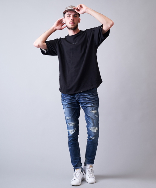 JACKROSE(ジャックローズ)の「JE-リバーシブル・フラミンゴ 半袖Tシャツ(Tシャツ/カットソー・メンズ・ホワイト/ブラック/サックスブルー・M/L)」の21枚目の写真