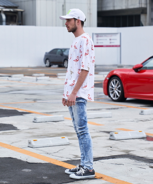 JACKROSE(ジャックローズ)の「JE-リバーシブル・フラミンゴ 半袖Tシャツ(Tシャツ/カットソー・メンズ・ホワイト/ブラック/サックスブルー・M/L)」の16枚目の写真