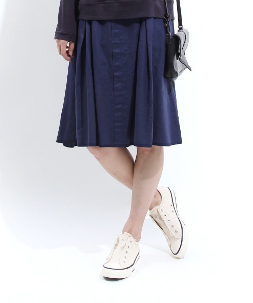 coen(コーエン)の「ギャザーフレアスカート(スカート・レディース・ベージュ/ネイビー/レッド・FREE)」の13枚目の写真