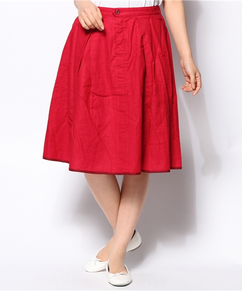 coen(コーエン)の「ギャザーフレアスカート(スカート・レディース・ベージュ/ネイビー/レッド・FREE)」の14枚目の写真