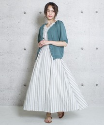 【Jewelobe/ ジュエローブ】包みボタンロングワンピース