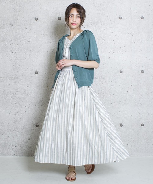 LUGG NAGG(ラグナグ)の「【Jewelobe/ ジュエローブ】包みボタンロングワンピース(ワンピース・レディース・ブラック/ブラウン/カーキ/ブルー・FREE)」の2枚目の写真