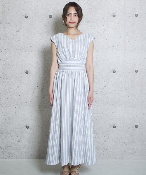 LUGG NAGG(ラグナグ)の「【Jewelobe/ ジュエローブ】包みボタンロングワンピース(ワンピース・レディース・ブラック/ブラウン/カーキ/ブルー・FREE)」の8枚目の写真