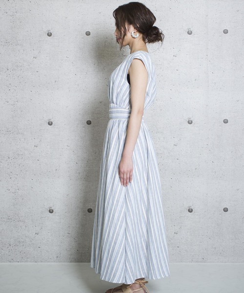 LUGG NAGG(ラグナグ)の「【Jewelobe/ ジュエローブ】包みボタンロングワンピース(ワンピース・レディース・ブラック/ブラウン/カーキ/ブルー・FREE)」の9枚目の写真
