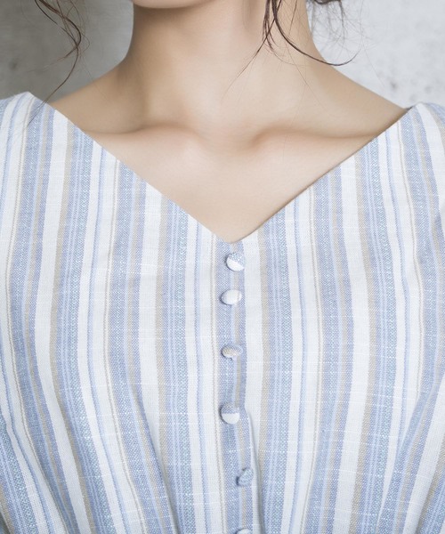 LUGG NAGG(ラグナグ)の「【Jewelobe/ ジュエローブ】包みボタンロングワンピース(ワンピース・レディース・ブラック/ブラウン/カーキ/ブルー・FREE)」の11枚目の写真