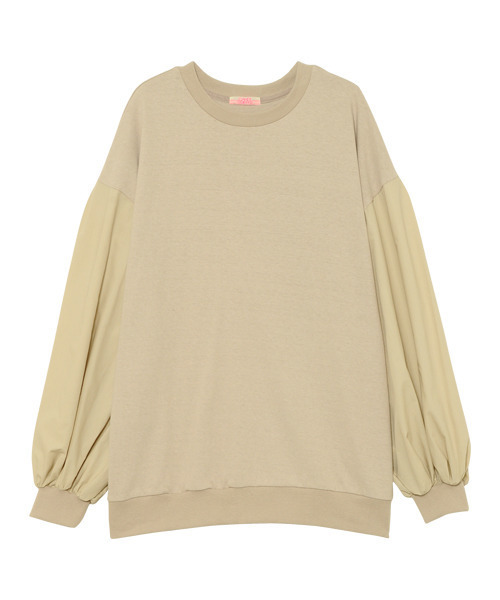 Candy Stripper(キャンディストリッパー)の「SWITCHED SLEEVE トップス(Tシャツ/カットソー・レディース・ブラック/オフホワイト/ベージュ・2)」の1枚目の写真