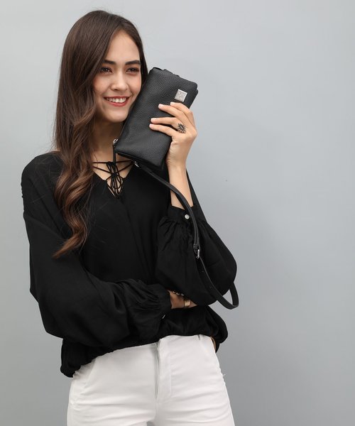 PADMA(パドマ)の「【PADMA/パドマ】【牛革】牛革3ポケットサコッシュ(ショルダーバッグ・レディース・ブラック/オレンジ/ブルー/ベージュ系その他・FREE)」の3枚目の写真