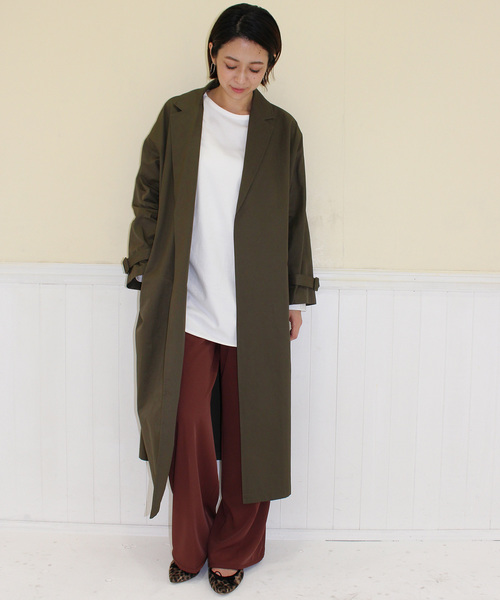 ottilie（オティーリエ）の「オーバーチェスターコート（チェスターコート・レディース・ブラック/ベージュ/カーキ・FREE）」の3枚目の写真