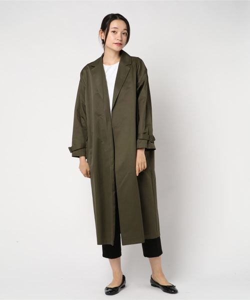 ottilie（オティーリエ）の「オーバーチェスターコート（チェスターコート・レディース・ブラック/ベージュ/カーキ・FREE）」の12枚目の写真