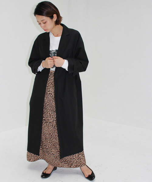 ottilie（オティーリエ）の「オーバーチェスターコート（チェスターコート・レディース・ブラック/ベージュ/カーキ・FREE）」の6枚目の写真