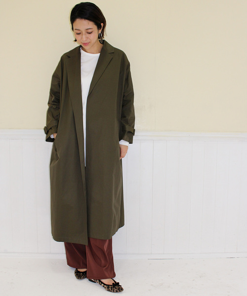 ottilie（オティーリエ）の「オーバーチェスターコート（チェスターコート・レディース・ブラック/ベージュ/カーキ・FREE）」の10枚目の写真