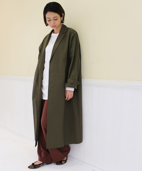 ottilie（オティーリエ）の「オーバーチェスターコート（チェスターコート・レディース・ブラック/ベージュ/カーキ・FREE）」の11枚目の写真