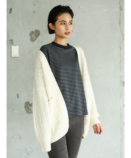 CRAFT STANDARD BOUTIQUE�i�N���t�g�X�^���_�[�h�u�e�B�b�N�j�́uCABLE KNIT CARDIGAN/�P�[�u���j�b�g�o�b�NV�j�b�g�J�[�f�B�K�����i�J�[�f�B�K���j�v�b�A�C�{���[
