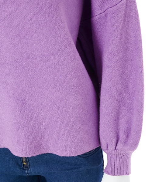 fifth(フィフス)の「ボリュームスリーブハイネックニット(ニット/セーター・レディース・ホワイト/パープル・MEDIUM)」の12枚目の写真