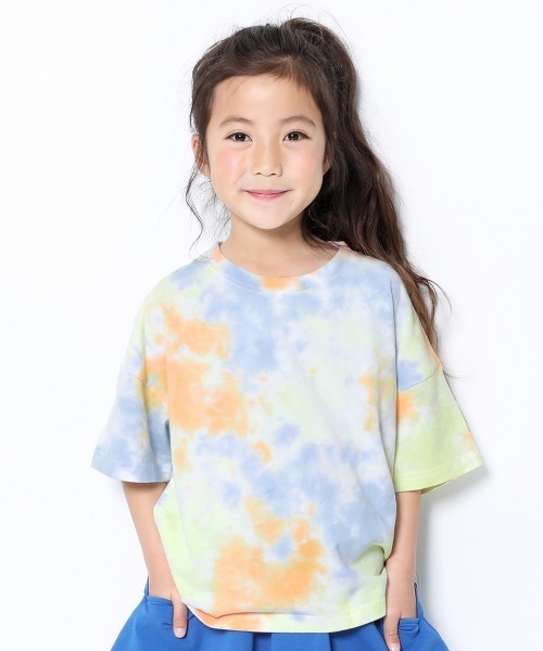 devirock（デビロック）の「BIGシルエットタイダイTシャツ（Tシャツ/カットソー・キッズ・ブルー/パープル/ブラウン/ピンク/ブルー系その他・130cm/150cm/120cm/110cm/140cm/100cm/160cm）」の3枚目の写真