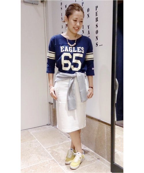 ivory court(アイボリーコート)の「◇デニム タイトスカート(デニムスカート・レディース・ホワイト/ネイビー・36/38/40)」の3枚目の写真