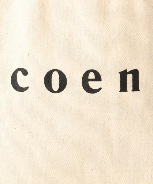 coen(コーエン)の「coenロゴトート巾着バッグ(トートバッグ・レディース・ブラック/オフホワイト・FREE)」の10枚目の写真