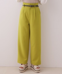 one after another NICE CLAUP | ベルト付きカラースラックスパンツ(スラックス)