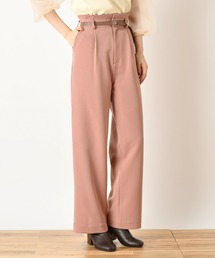 one after another NICE CLAUP | ベルト付きカラースラックスパンツ(スラックス)