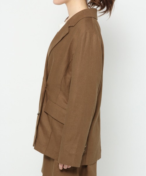 Heather（ヘザー）の「アサコンテーラードジャケット　874298（テーラードジャケット・レディース・ライトベージュ/ブラウン/グリーン系その他・FREE）」の7枚目の写真