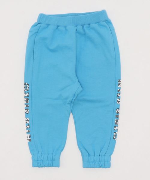 BABYDOLL(ベビードール)の「サイドメッセージジョガーロングパンツ 3887K (トップス別売)(スウェットパンツ・キッズ・ブラック/ターコイズブルー・130cm/140cm/110cm/90cm/150cm/120cm/100cm)」の1枚目の写真