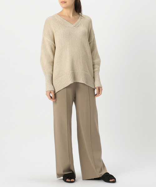 Liesse（リエス）の「ニットパンツ（その他パンツ・レディース・カーキ/ミント/ライトベージュ・FREE）」の9枚目の写真