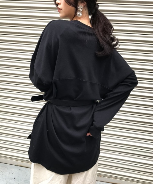 Fashion Letter（ファッションレター）の「ベーシックコットンゆるTシャツ（Tシャツ/カットソー・レディース・ブラック/ホワイト/杢グレー/ベージュ・LL/4L/M）」の11枚目の写真