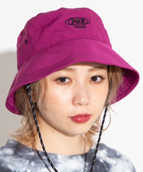 WEGO(ウィゴー)の「WEGO/ステッチサファリハット(ハット・レディース・パープル/ブラック/ホワイト・FREE)」の1枚目の写真