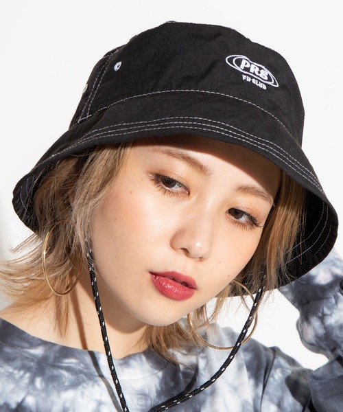 WEGO(ウィゴー)の「WEGO/ステッチサファリハット(ハット・レディース・パープル/ブラック/ホワイト・FREE)」の3枚目の写真