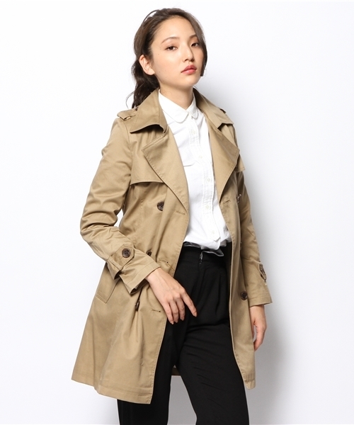 one after another NICE CLAUP(ワンアフターアナザーナイスクラップ)の「【ナイスクラップ】バレリーナトレンチコート(その他アウター・レディース・ベージュ/チェック/ネイビー・LARGE/MEDIUM)」の17枚目の写真