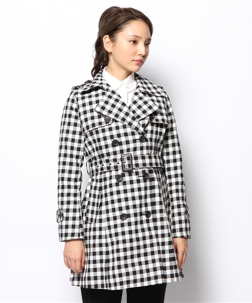 one after another NICE CLAUP(ワンアフターアナザーナイスクラップ)の「【ナイスクラップ】バレリーナトレンチコート(その他アウター・レディース・ベージュ/チェック/ネイビー・LARGE/MEDIUM)」の7枚目の写真