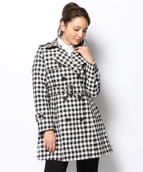 one after another NICE CLAUP(ワンアフターアナザーナイスクラップ)の「【ナイスクラップ】バレリーナトレンチコート(その他アウター・レディース・ベージュ/チェック/ネイビー・LARGE/MEDIUM)」の13枚目の写真