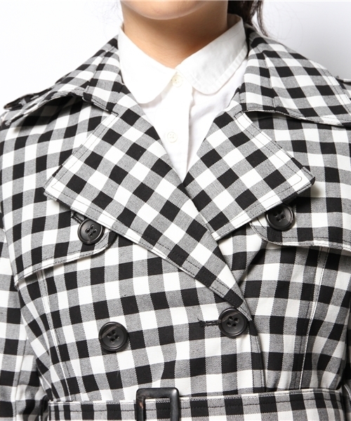 one after another NICE CLAUP(ワンアフターアナザーナイスクラップ)の「【ナイスクラップ】バレリーナトレンチコート(その他アウター・レディース・ベージュ/チェック/ネイビー・LARGE/MEDIUM)」の14枚目の写真