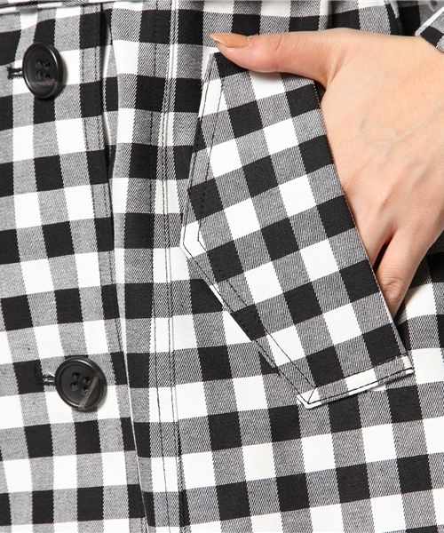 one after another NICE CLAUP(ワンアフターアナザーナイスクラップ)の「【ナイスクラップ】バレリーナトレンチコート(その他アウター・レディース・ベージュ/チェック/ネイビー・LARGE/MEDIUM)」の16枚目の写真