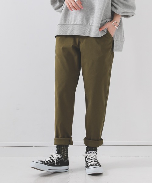 n'OrLABEL（ノアールレーベル）の「『フレキシンボーイフレンドパンツ』（その他パンツ・レディース・ライトグレー/ブラック/オフホワイト/オリーブ/カーキ/テラコッタ/スモークピンク/ダークネイビー/グリーン/モカ/チャコール/モスグリーン/バーガンディー/パープル/ライトベージュ/グレイッシュブルー/マスタード/ラベンダー/ライトブルー・LL/3L/M/L/S）」の8枚目の写真