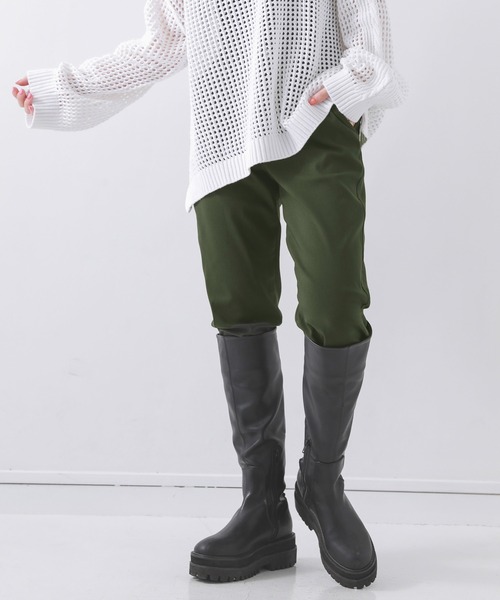 n'OrLABEL（ノアールレーベル）の「『フレキシンボーイフレンドパンツ』（その他パンツ・レディース・ライトグレー/ブラック/オフホワイト/オリーブ/カーキ/テラコッタ/スモークピンク/ダークネイビー/グリーン/モカ/チャコール/モスグリーン/バーガンディー/パープル/ライトベージュ/グレイッシュブルー/マスタード/ラベンダー/ライトブルー・LL/3L/M/L/S）」の9枚目の写真