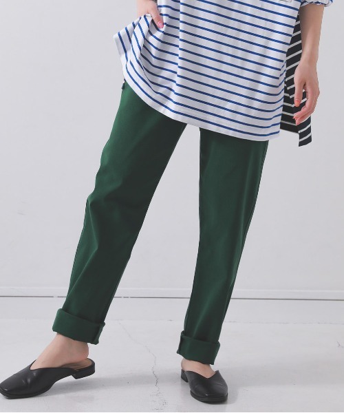 n'OrLABEL（ノアールレーベル）の「『フレキシンボーイフレンドパンツ』（その他パンツ・レディース・ライトグレー/ブラック/オフホワイト/オリーブ/カーキ/テラコッタ/スモークピンク/ダークネイビー/グリーン/モカ/チャコール/モスグリーン/バーガンディー/パープル/ライトベージュ/グレイッシュブルー/マスタード/ラベンダー/ライトブルー・LL/3L/M/L/S）」の10枚目の写真